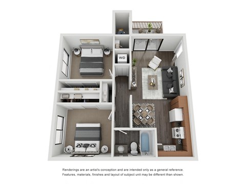 Acacia Pointe Two Bedroom Floorplan
